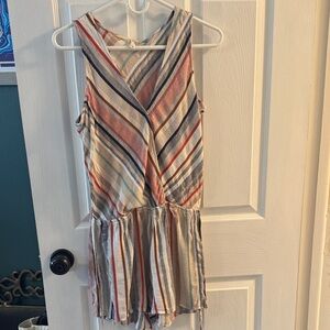 Striped Sleeveless Romper